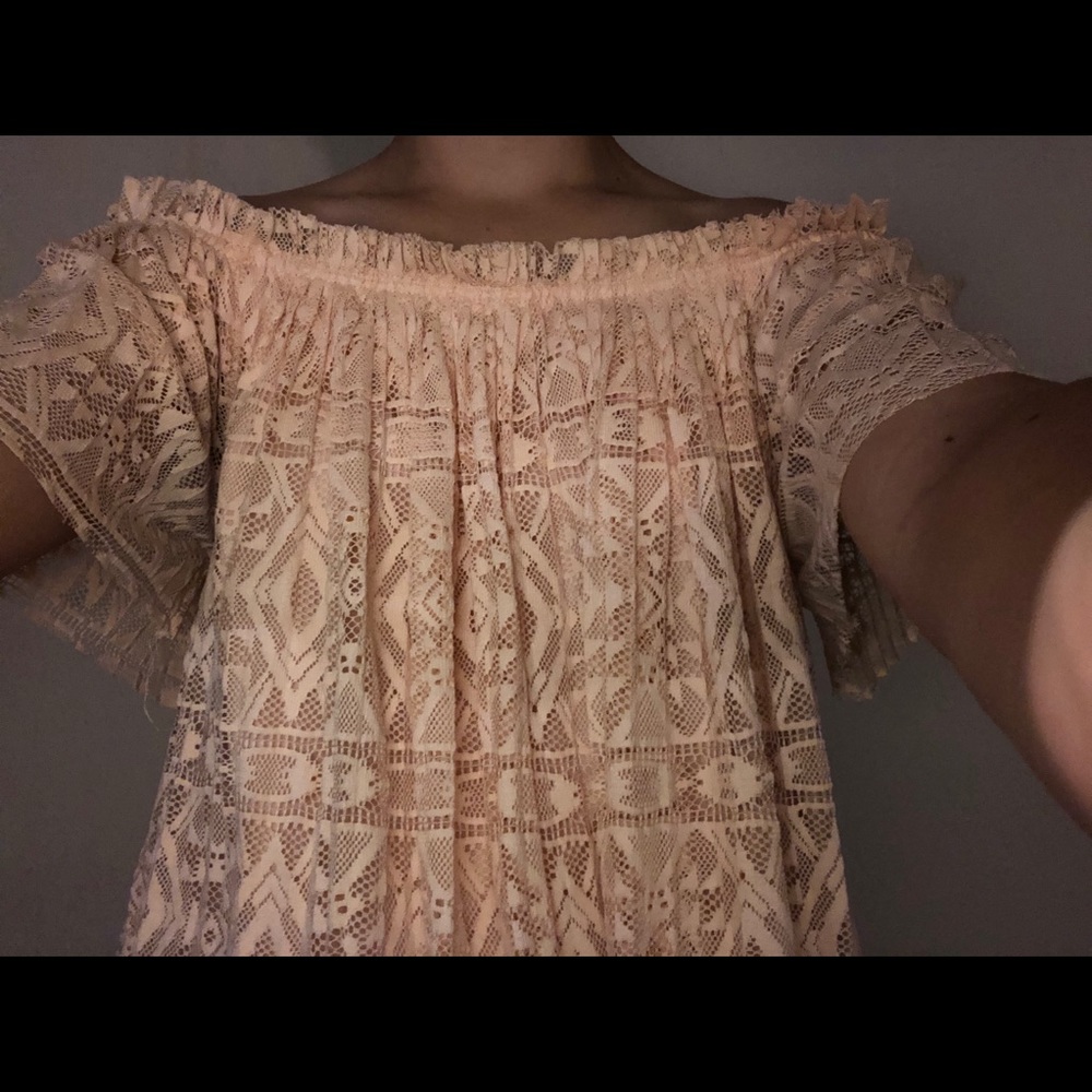 Off the shoulder lace top